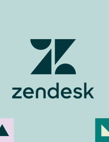 Image with Zendesk logo on blue background